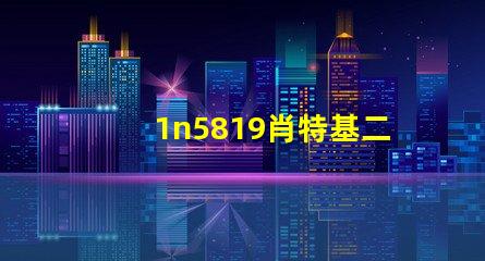 1n5819肖特基二極管高效能與熱穩(wěn)定性的完美結(jié)合