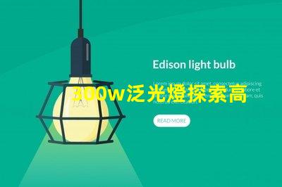 300w泛光燈探索高效照明解決方案的潛力