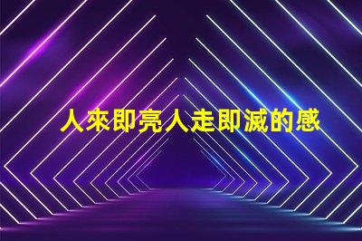 人來即亮人走即滅的感應燈高效節(jié)能照明解決方案