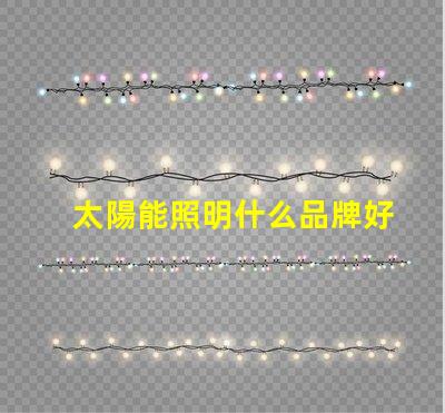 太陽能照明什么品牌好市場領(lǐng)先品牌對比分析