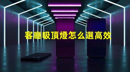 客廳吸頂燈怎么選高效照明與美觀設計的完美平衡