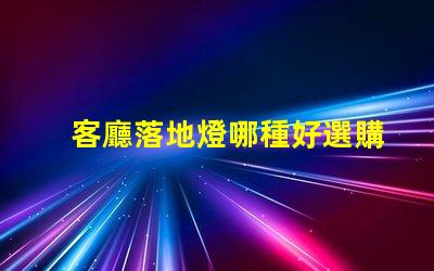 客廳落地燈哪種好選購指南與風格匹配技巧