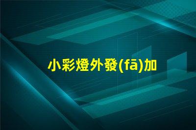 小彩燈外發(fā)加工如何選擇最佳合作伙伴以降低成本和提高效率