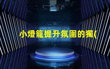小燈籠提升氛圍的獨(dú)特照明選擇