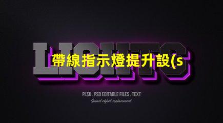 帶線指示燈提升設(shè)備安全性的必備選擇嗎