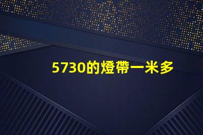 5730的燈帶一米多少瓦