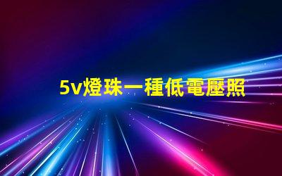 5v燈珠一種低電壓照明組件的選擇