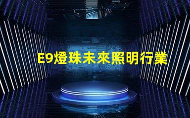E9燈珠未來照明行業(yè)的新寵