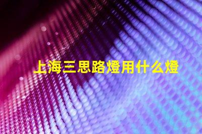 上海三思路燈用什么燈珠