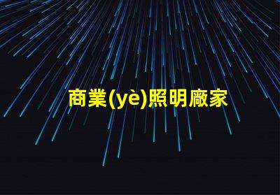 商業(yè)照明廠家(專業(yè)商用照明設(shè)備供應(yīng)商)