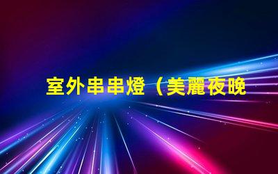 室外串串燈（美麗夜晚的點綴）