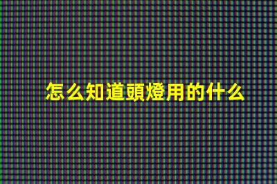怎么知道頭燈用的什么燈珠