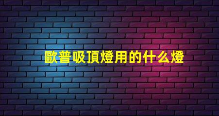 歐普吸頂燈用的什么燈珠