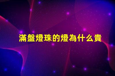 滿盤燈珠的燈為什么貴