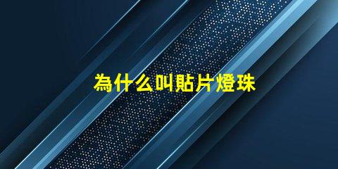 為什么叫貼片燈珠
