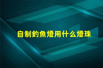 自制釣魚燈用什么燈珠好看